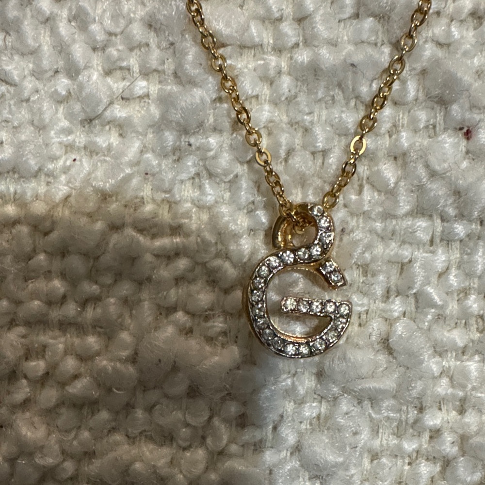 Givenchy Gold Necklace with Crystal Pendant - Picture 3 of 7